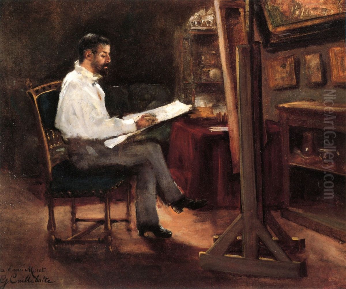 The Painter Morot in his Studio Oil Painting by Gustave Caillebotte