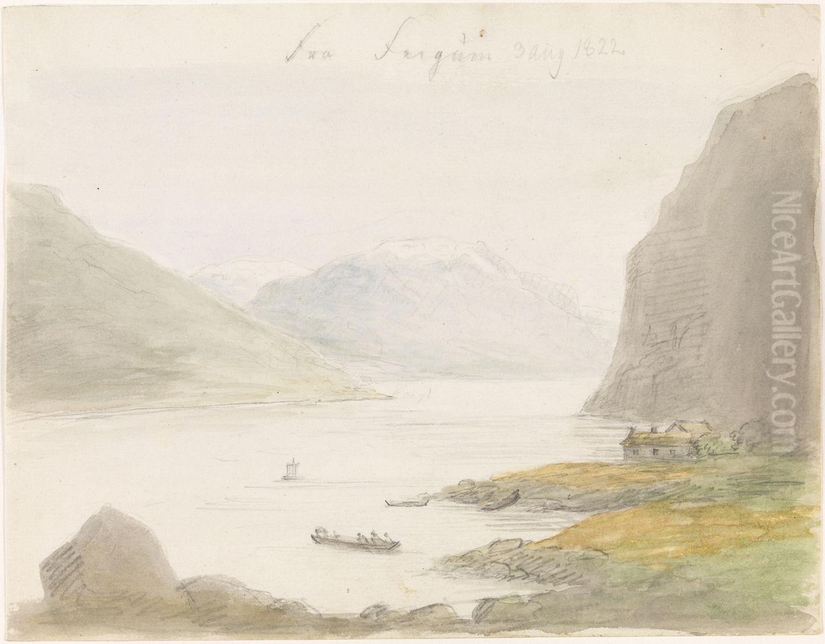 Fra Lusterfjorden Oil Painting by Hans Linstow