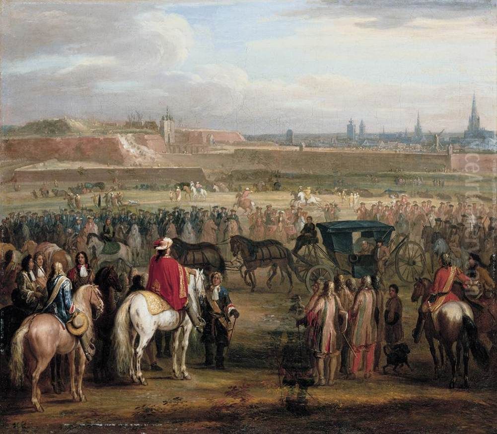 La reddition de Cambrai Oil Painting by Adam Frans van der Meulen