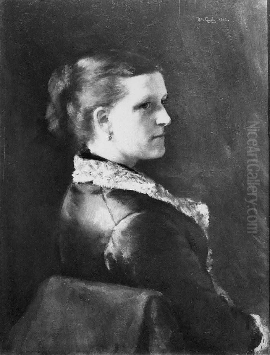 Elise Lovenskiold Oil Painting by Nils Gude