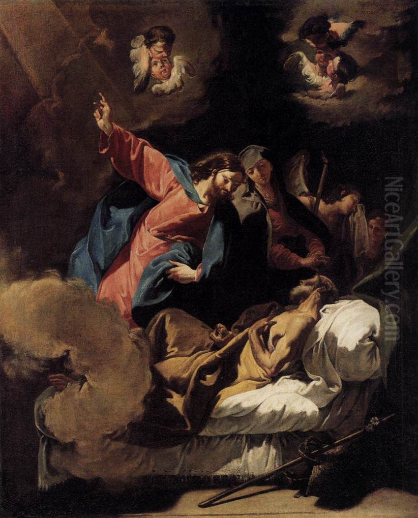 The Death of Joseph Oil Painting by Giambattista Pittoni