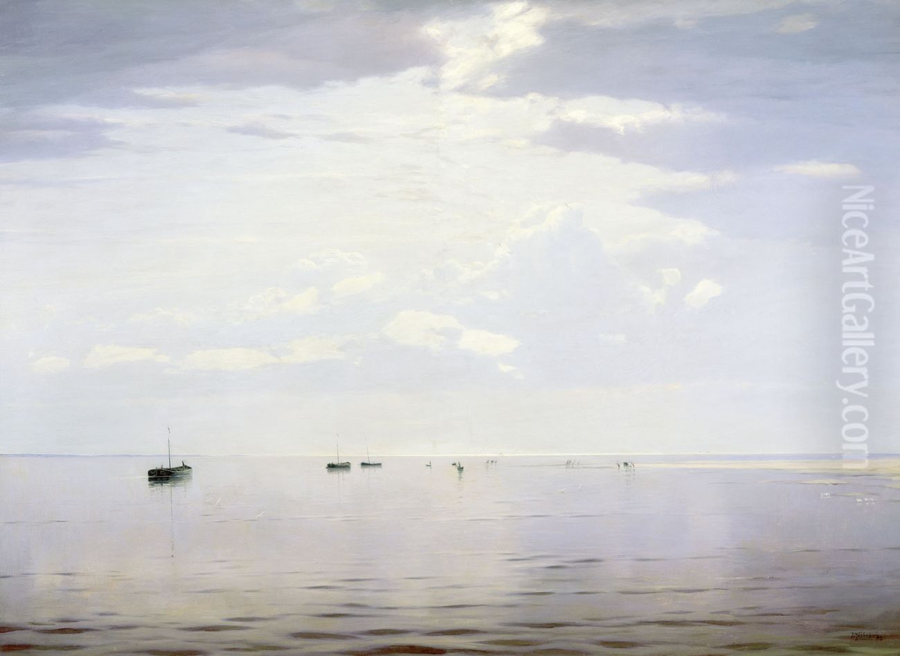 On the Volga Oil Painting by Nikolay Nikanorovich Dubovskoy