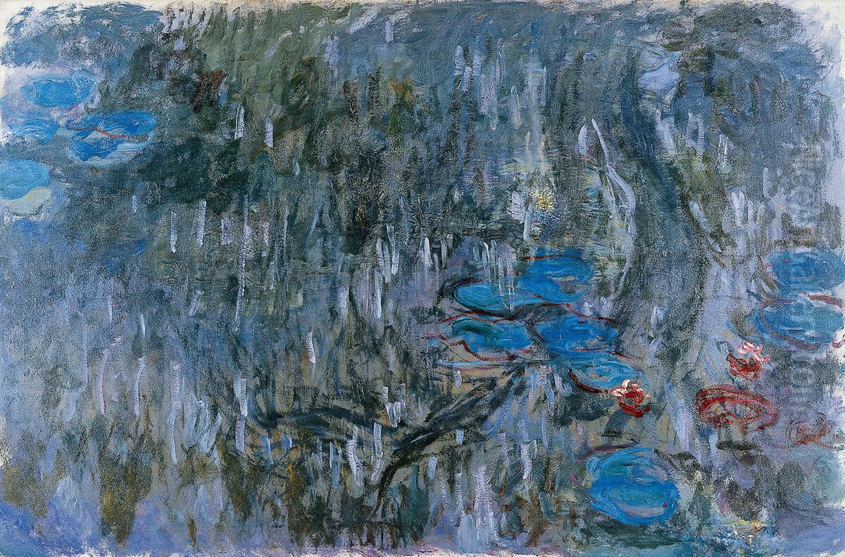 Seerosen, Spiegelung der Weiden Oil Painting by Claude Oscar Monet