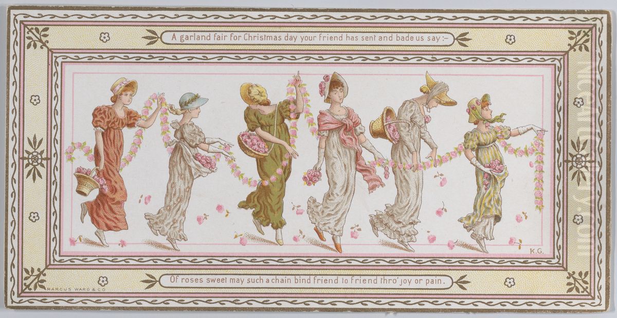 Valentine Oil Painting by Kate Greenaway
