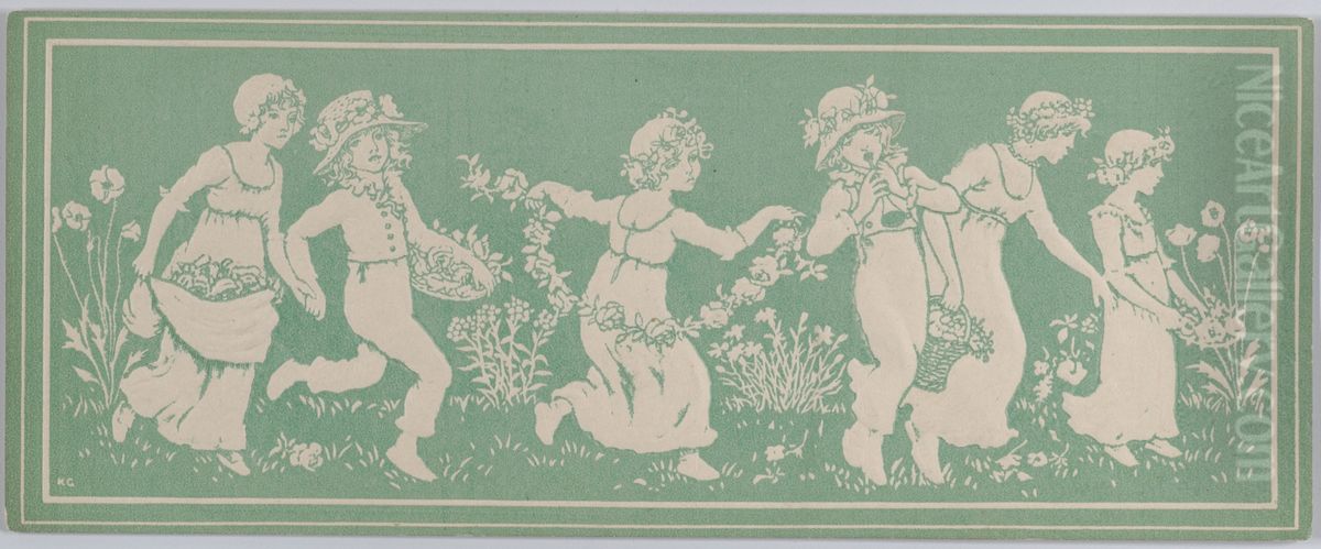 Valentine Oil Painting by Kate Greenaway