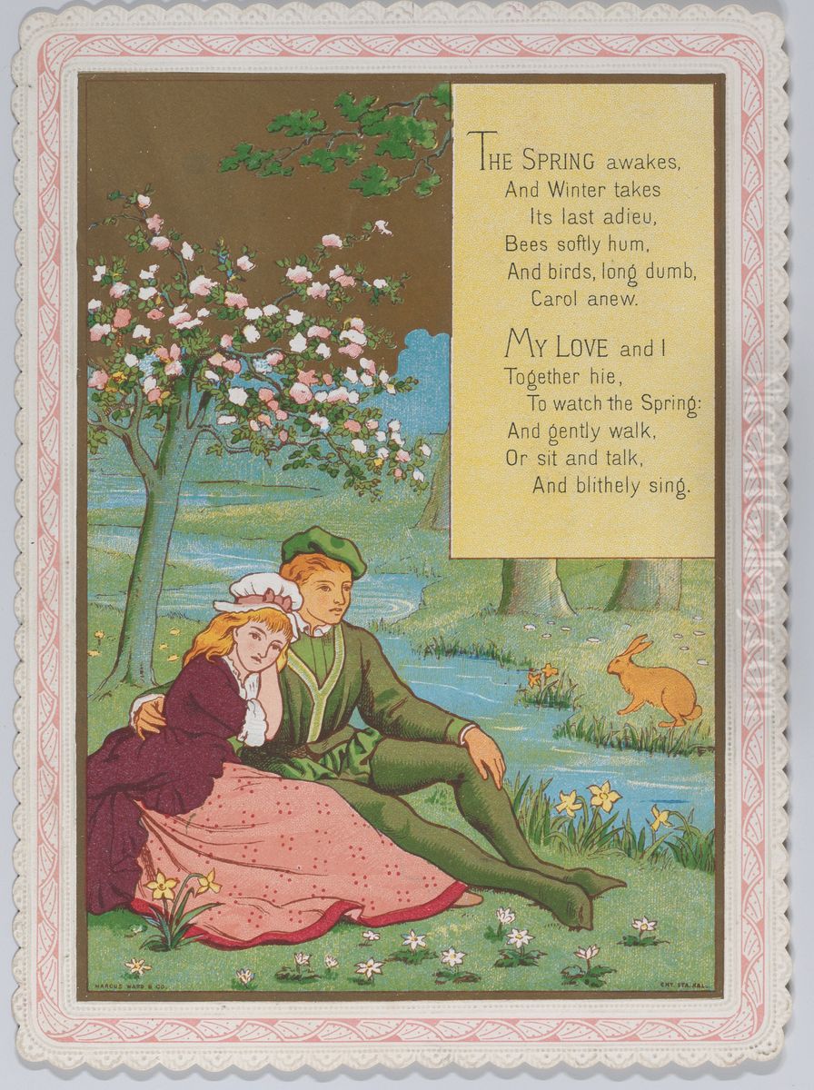 Valentine Oil Painting by Kate Greenaway