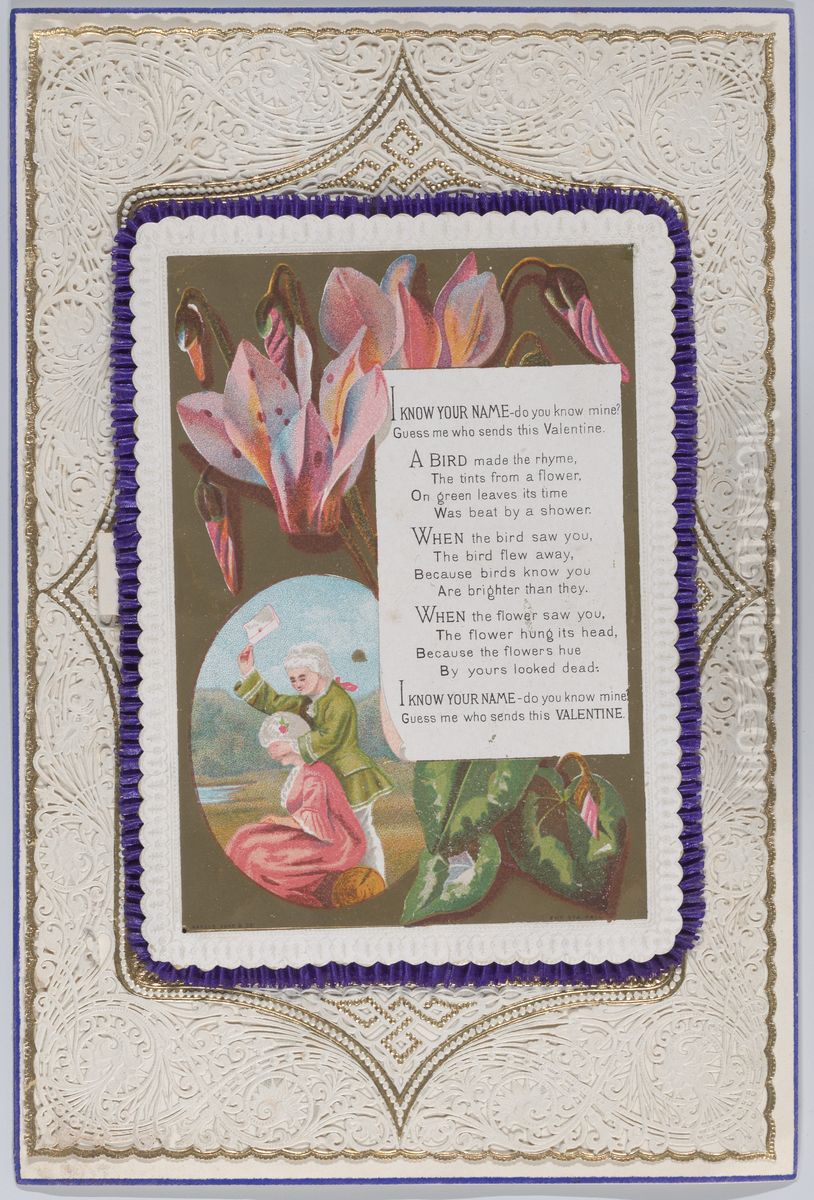 Valentine Oil Painting by Kate Greenaway