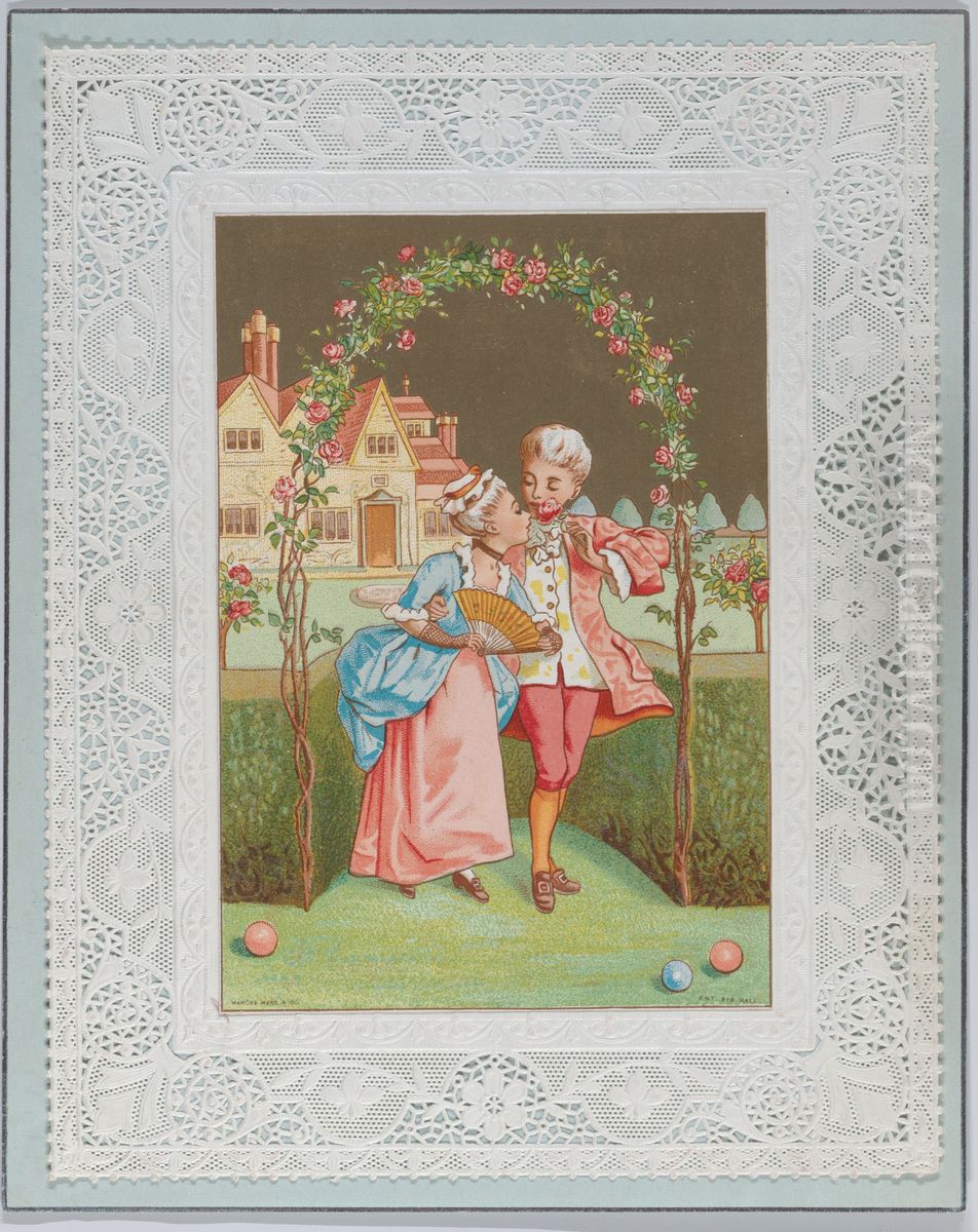 Valentine Oil Painting by Kate Greenaway