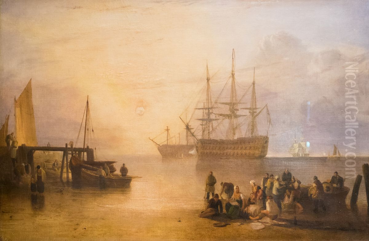 The sun setting through vapour Oil Painting by J. M. W. Turner