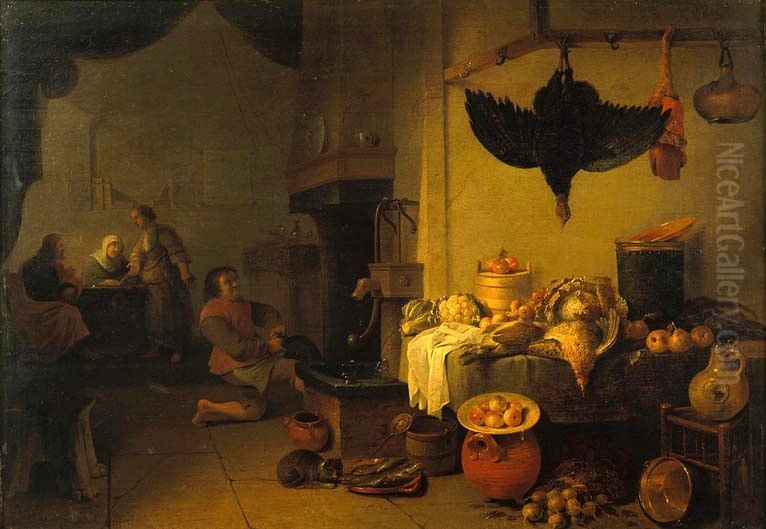 Cristo em casa de Marta Oil Painting by Pieter de Bloot