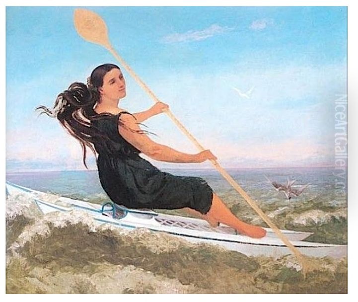 La Femme au podoscaphe Oil Painting by Gustave Courbet