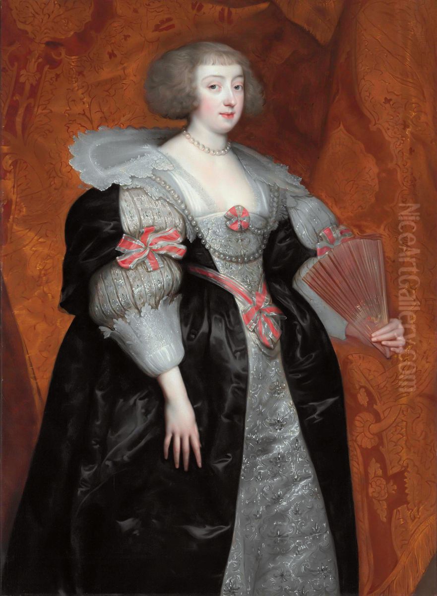 Portrait of Marguerite de Lorraine, Madame, duchesse d'Orleans Oil Painting by Sir Anthony Van Dyck