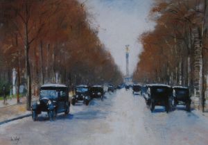 Tiergartenallee mit Siegessaule
