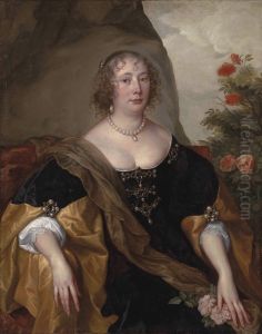 Portrait of a woman, sitting in front of a rock