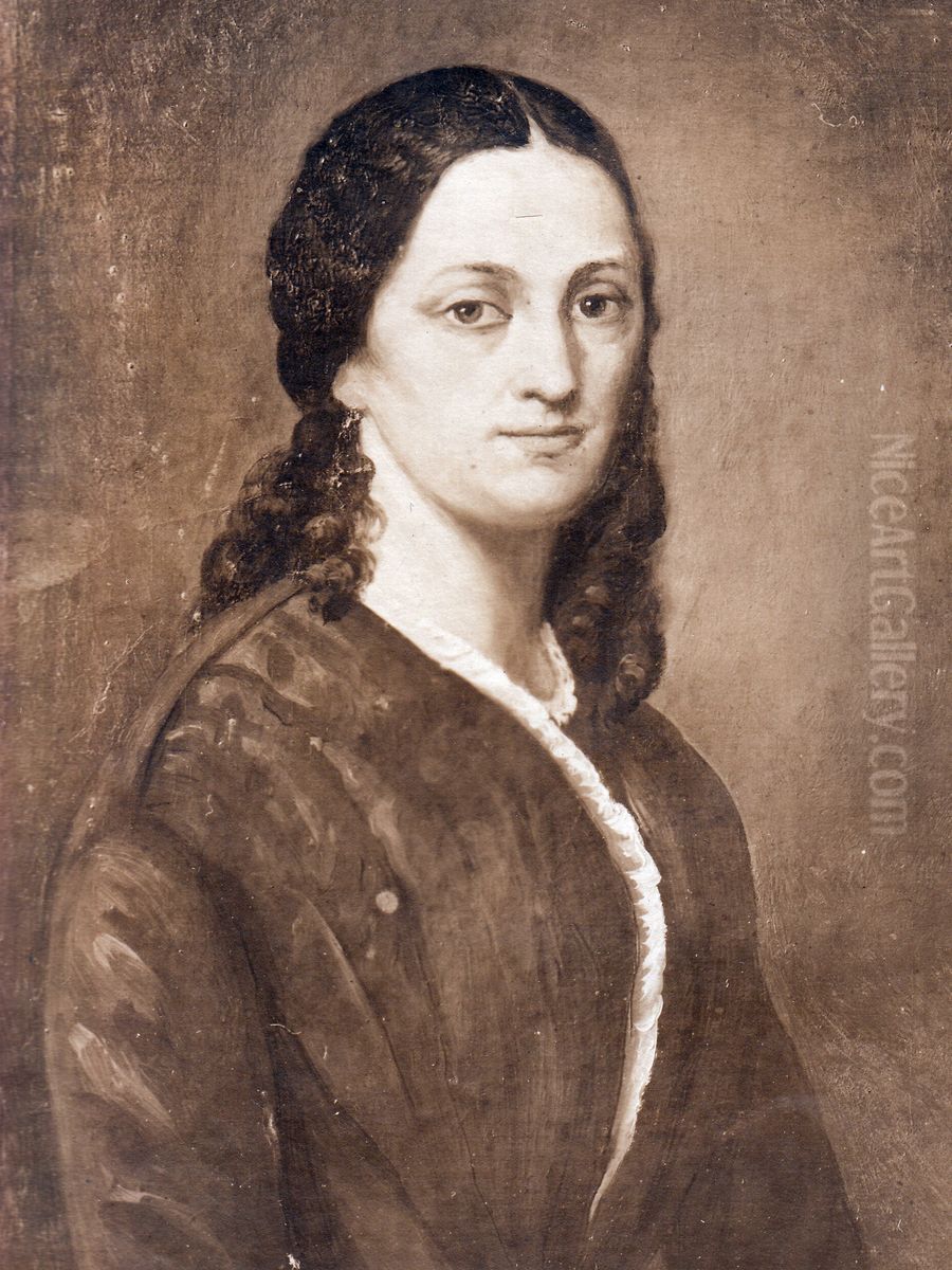 Anna Margrethe Lochen Oil Painting by Johan Gorbitz