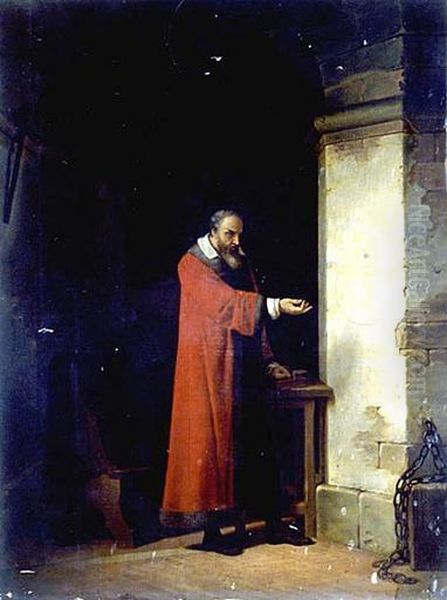 Galilee en prison Oil Painting by Jean-Antoine Laurent