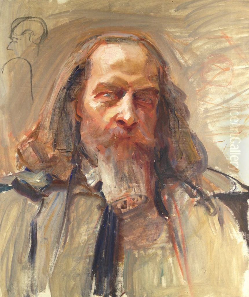 Portrait of Doctor E. W. Lybeck Oil Painting by Akseli Valdemar Gallen-Kallela