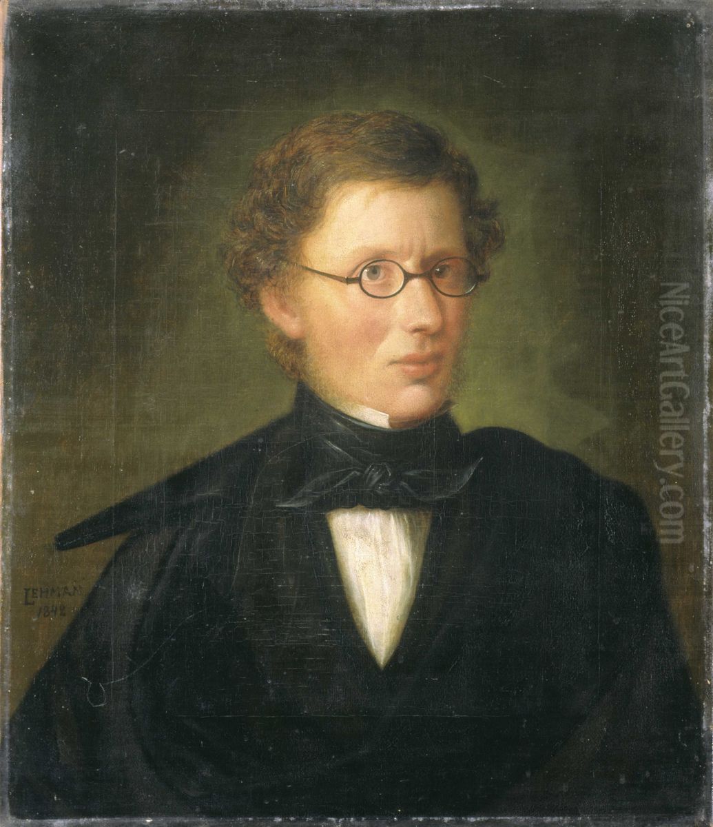 Portrait of Hans Ditlev Frantz von Linstow Oil Painting by Carl Peter Lehmann