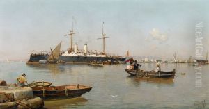 View on the port of Malaga