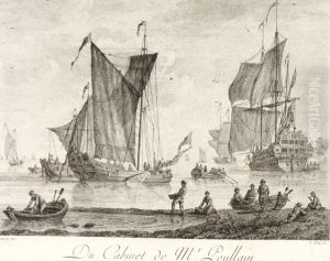 Ships near Shore in a Calm