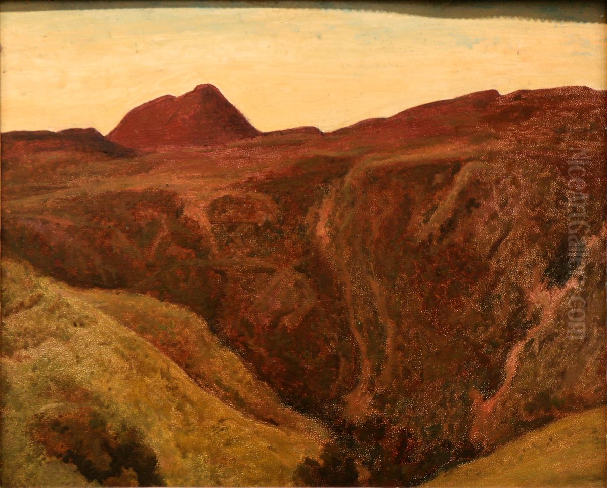 Le Puy de Dome de Boissejour. Oil Painting by Alexandre Desgoffe