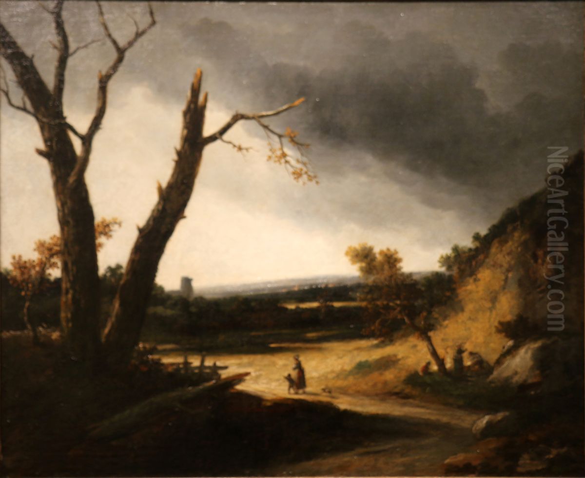 L'orage. Oil Painting by Georges Michel
