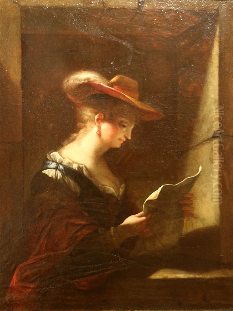 Jeune Fille lisant. Oil Painting by Jean Raoux
