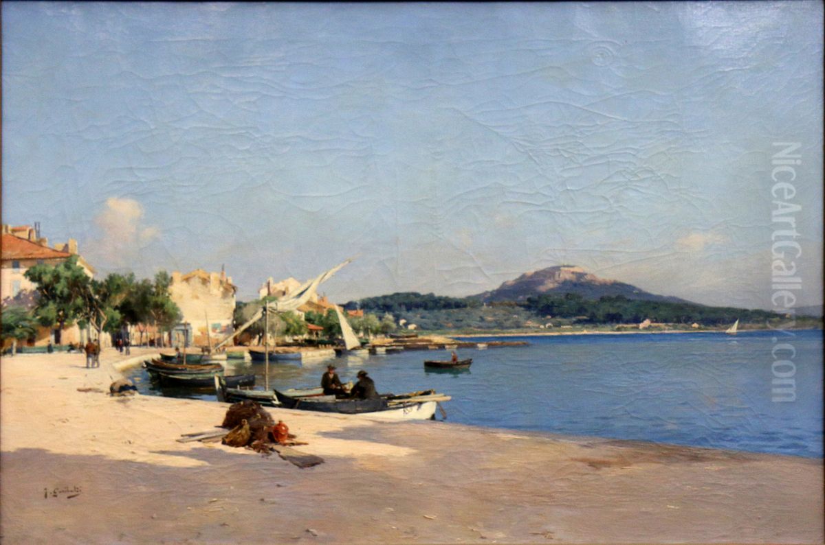 Port de Sanary. Oil Painting by Joseph Garibaldi