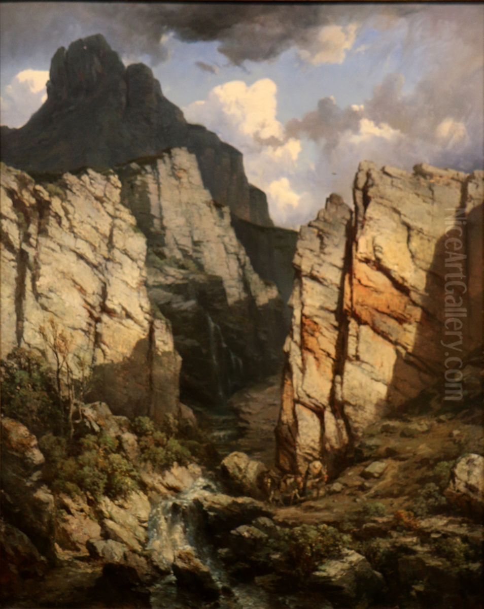 Vallee des angoisses Oil Painting by Vincent Courdouan