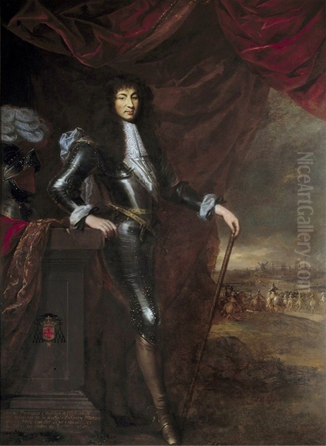 Portrait of Louis XIV Oil Painting by Louis Ferdinand Elle the Elder