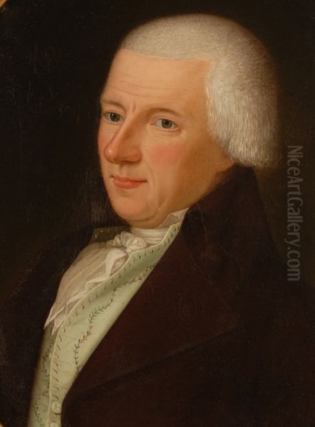 Jacob Wulfsberg Oil Painting by Frederik Petersen
