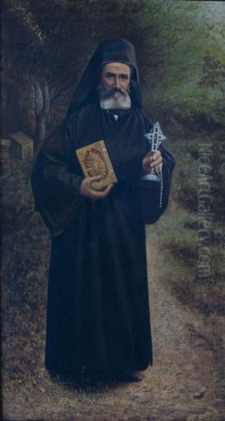 Portrait of hegumen Spyridon. Oil Painting by Georgi Zografski