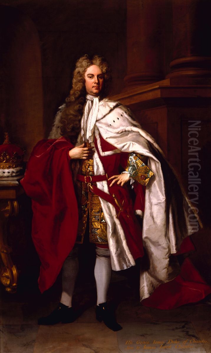 Portrait of James Brydges, 1st Duke of Chandos Oil Painting by Michael Dahl