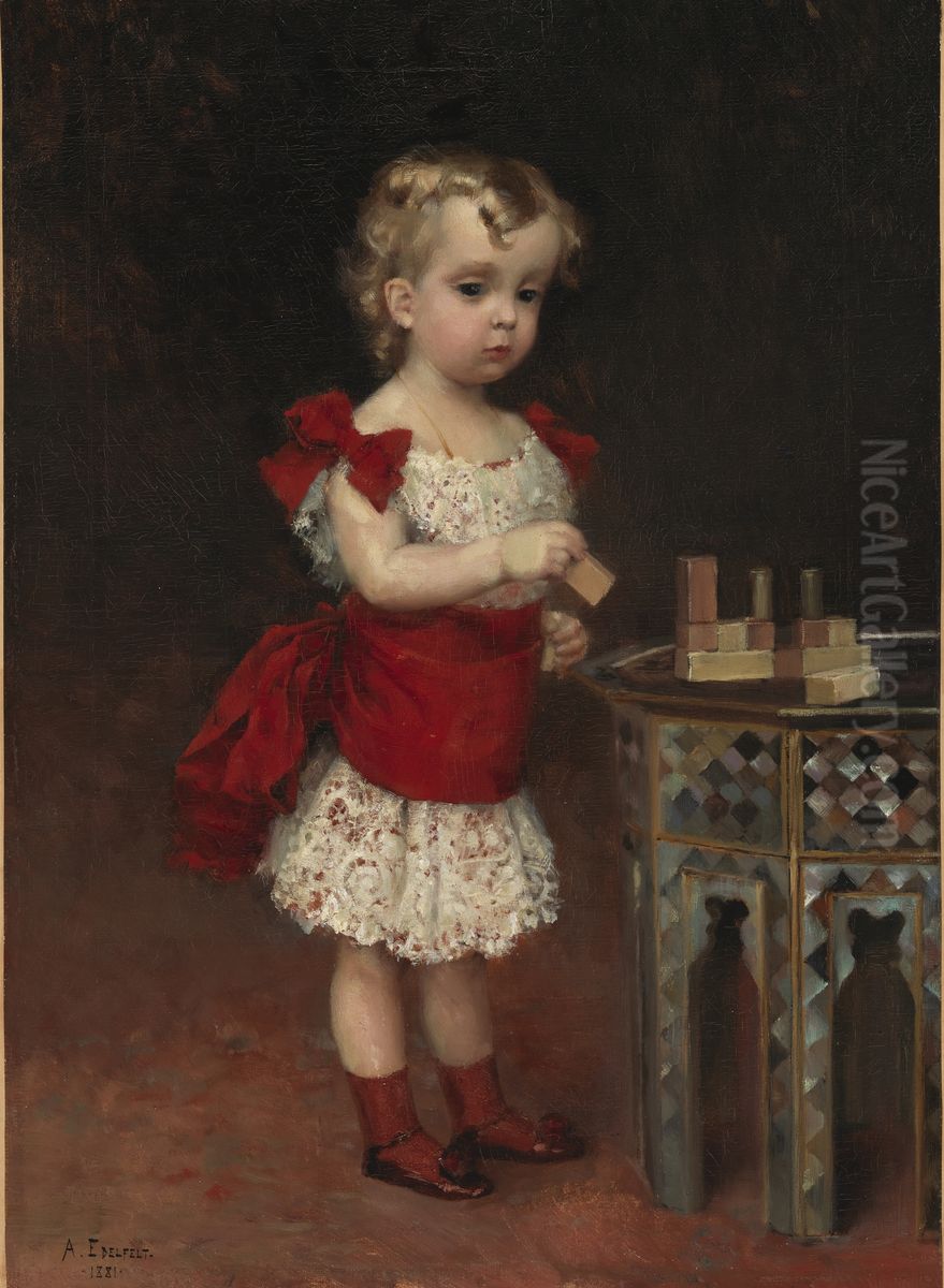 Suuriruhtinas Andrei Vladimirovits lapsena Oil Painting by Albert Edelfelt