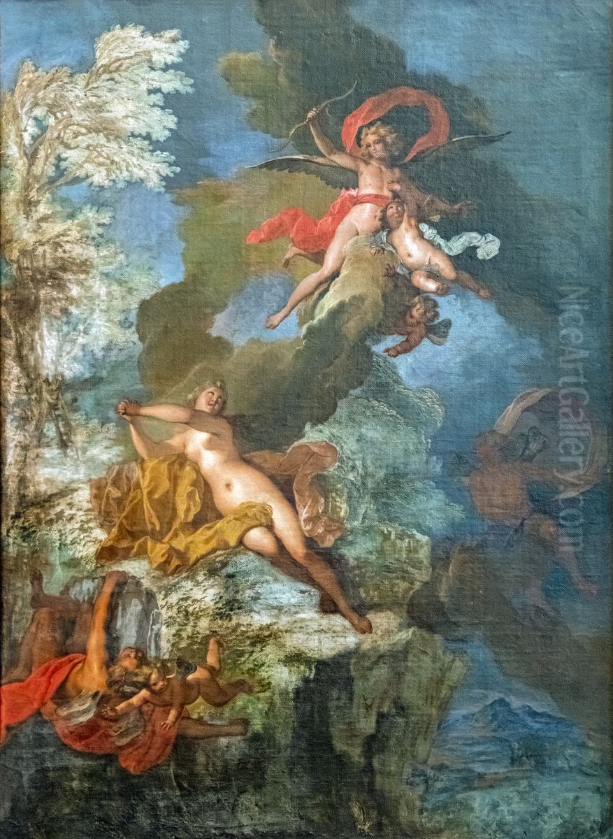 Psyche abandonnee par l'Amour Oil Painting by Nicolas Bertin