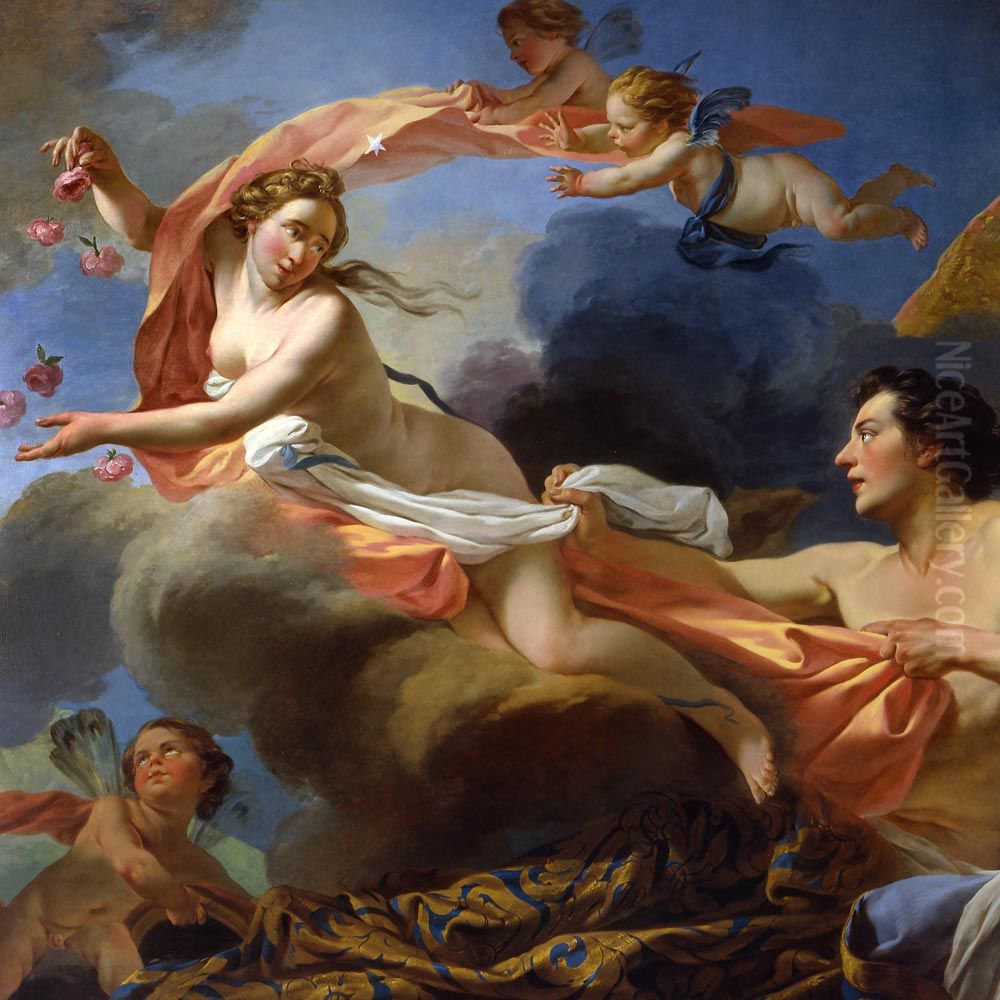 L'Aurore et Tithon Oil Painting by Jean-Baptiste Marie Pierre