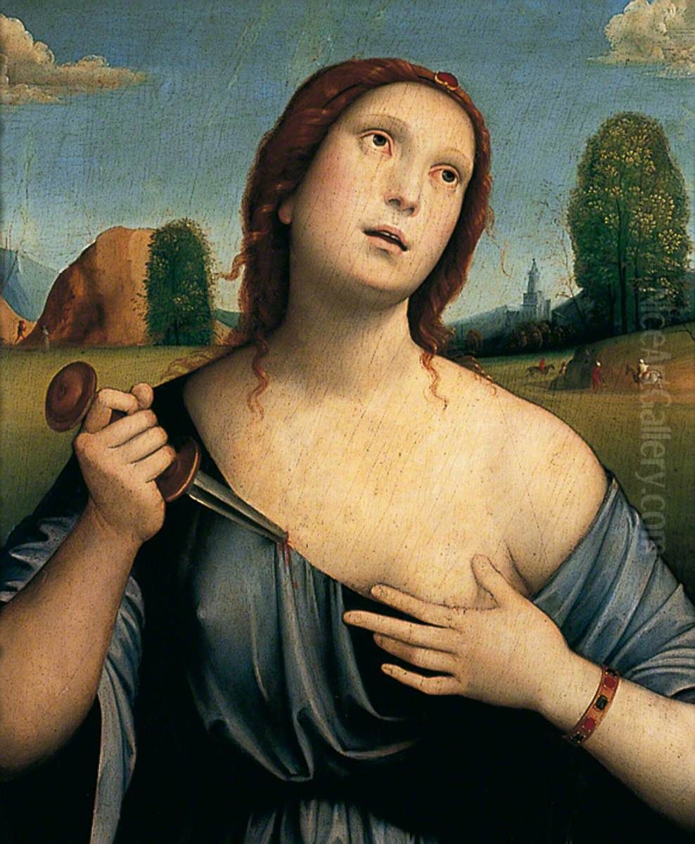 Lucretia Oil Painting by Francesco Francia