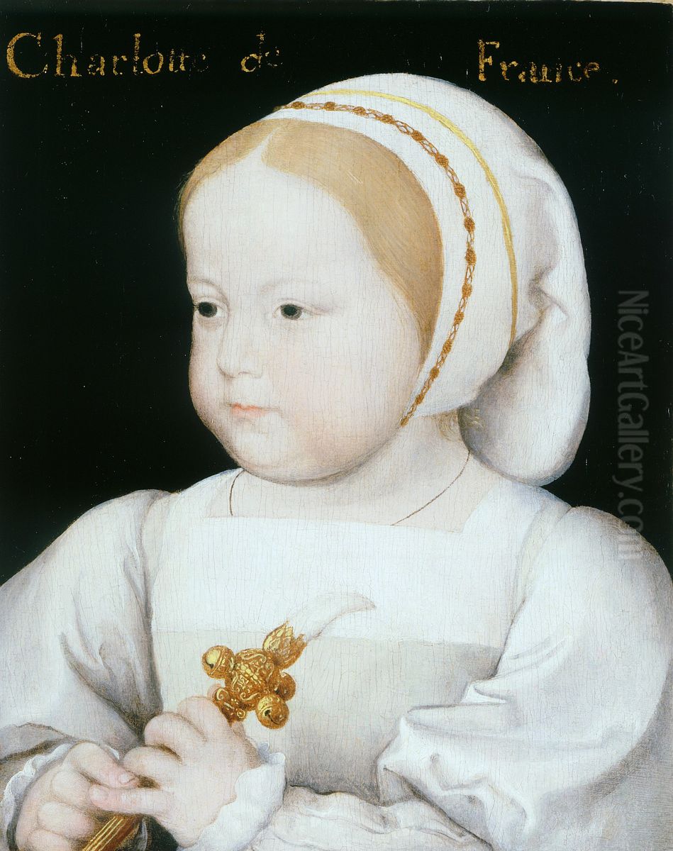 Portrait of Madeleine of France (1520-1537), 3rd Daughter of Francois I (1494-1537) and Claude of France (1499-1524) Oil Painting by Jean Clouet