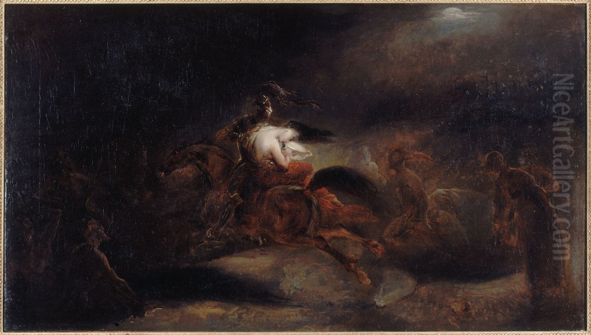 Lenore, les morts vont vite Oil Painting by Ary Scheffer