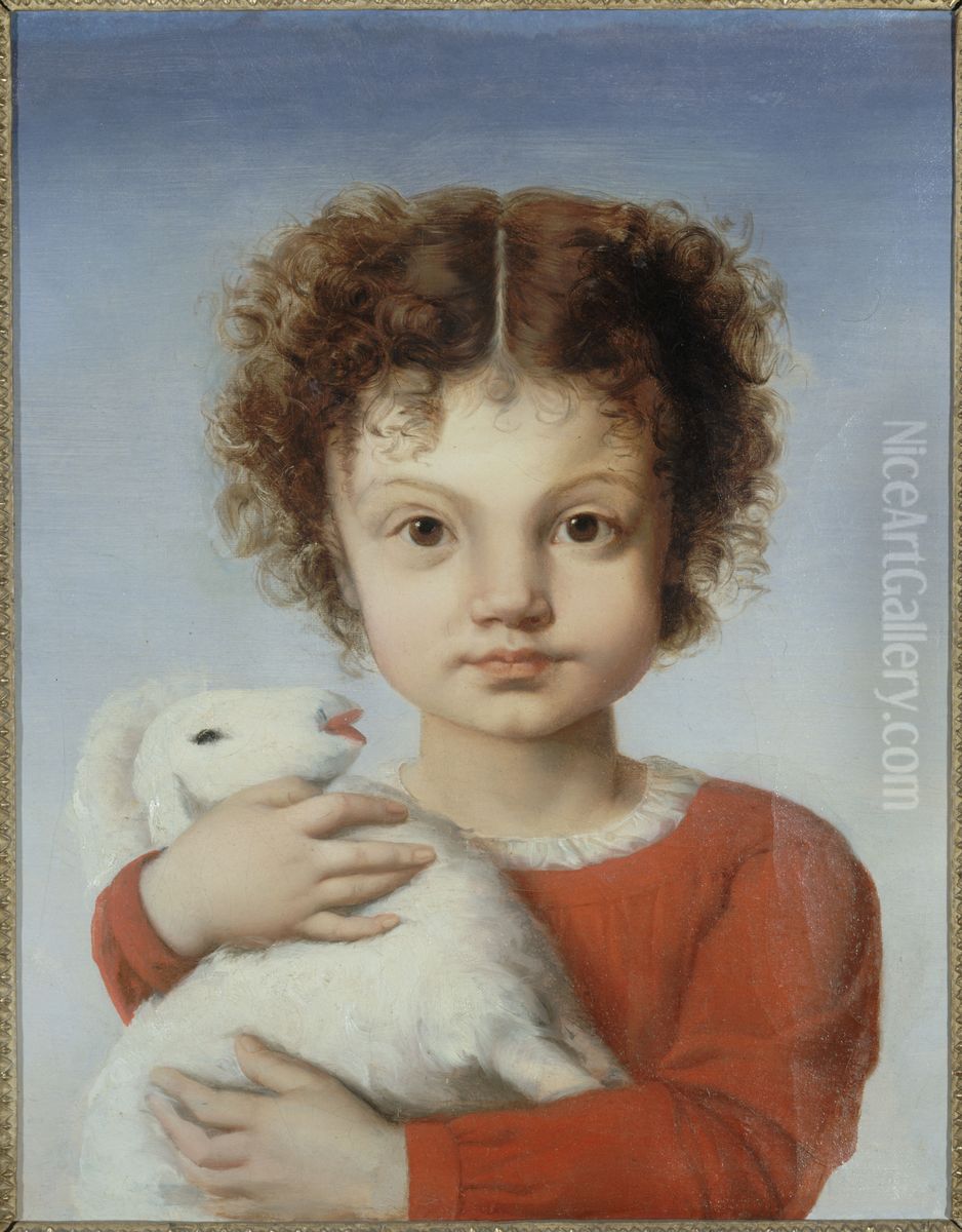 Portrait of Lina Calamatta Oil Painting by Josephine Calamatta