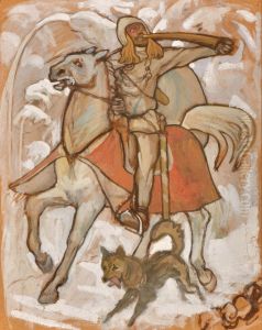 Kullervo Sets Off for War, sketch