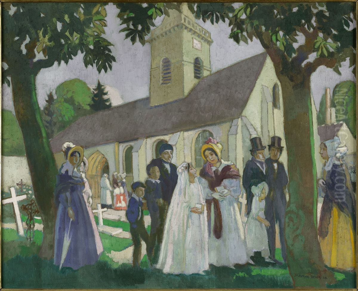 Premiere communion de Leopoldine a Fourqueux Oil Painting by Maurice Denis