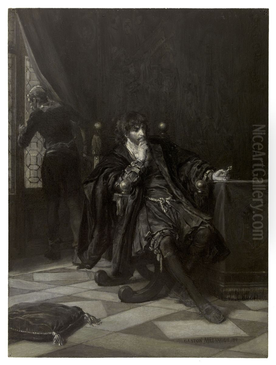 Don Alphonse d'Este Oil Painting by Gaston-Theodore Melingue