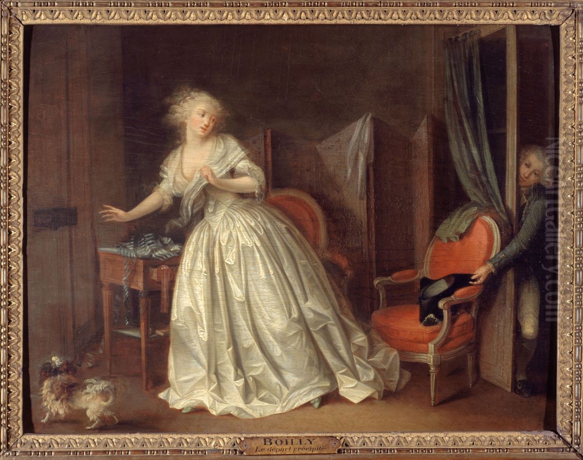 Le Depart precipite Oil Painting by Louis-Leopold Boilly
