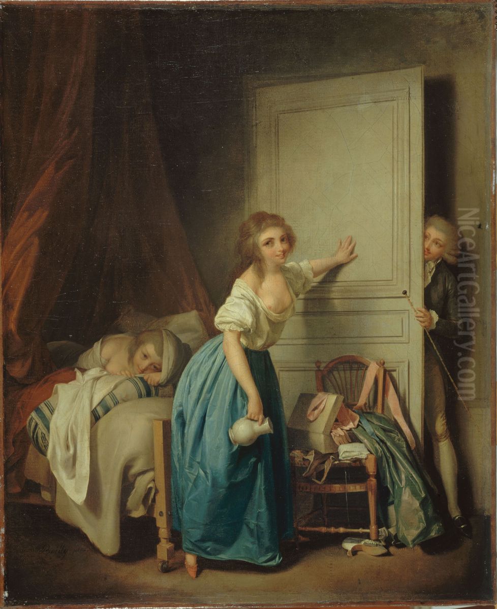 Der Indiskrete Oil Painting by Louis-Leopold Boilly