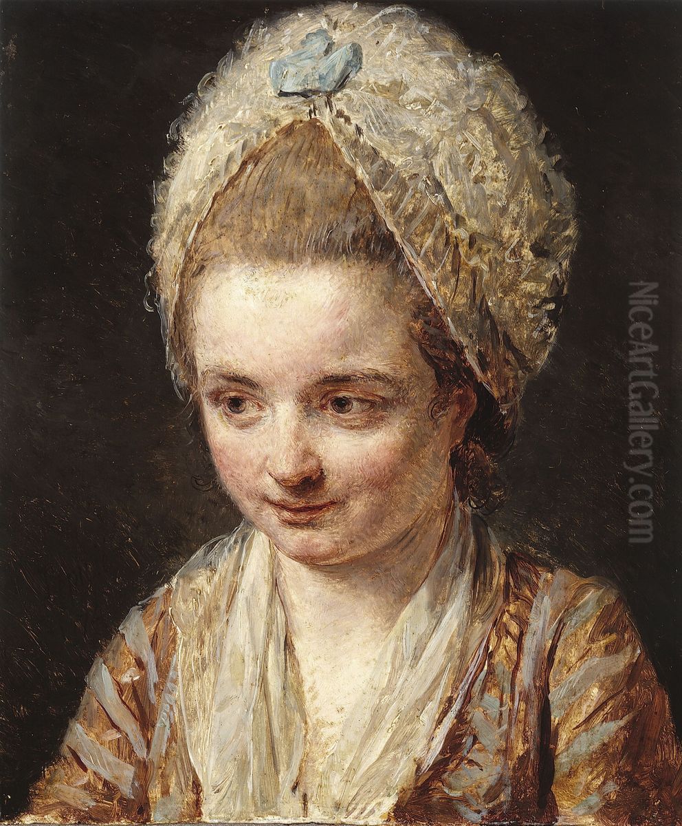 La Coiffe blanche Oil Painting by Nicolas Bernard Lepicie