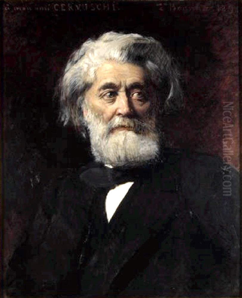 Portrait of Henri Cernuschi Oil Painting by Leon Bonnat