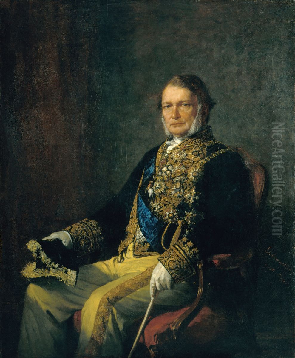 Portrait of the Duke of Avila and Bolama, by Miguel Angelo Lupi. Oil Painting by Miguel Angelo Lupi