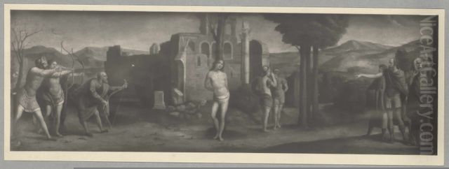 Martyrdom of Saint Sebastian Oil Painting by Liberale Da Verona