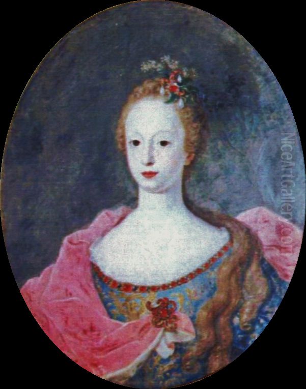 Retrato de D. Maria Francisca Doroteia de Braganca Oil Painting by Vieira Lusitano